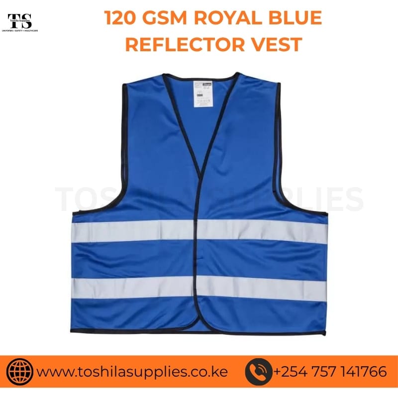 120 GSM Royal Blue Reflective Safety Vest