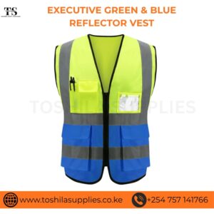 Executive Green & Blue Reflector Vest