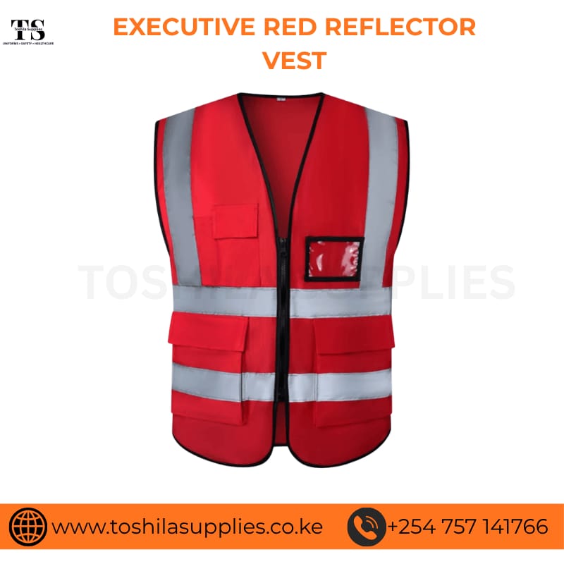 Executive Red Reflector Vest