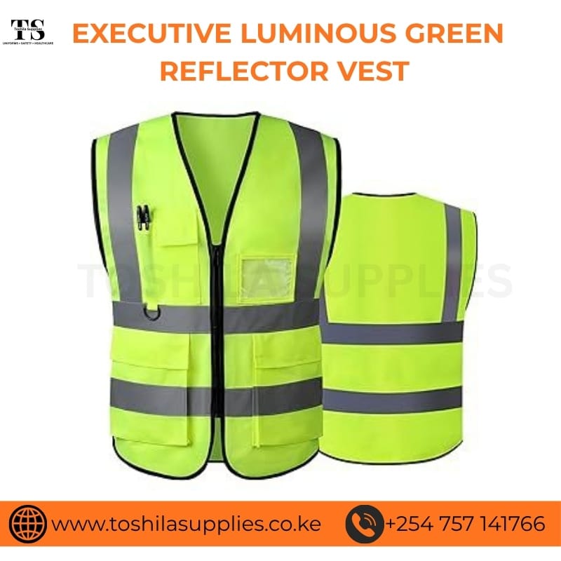 Executive Luminous Green Reflective Vest