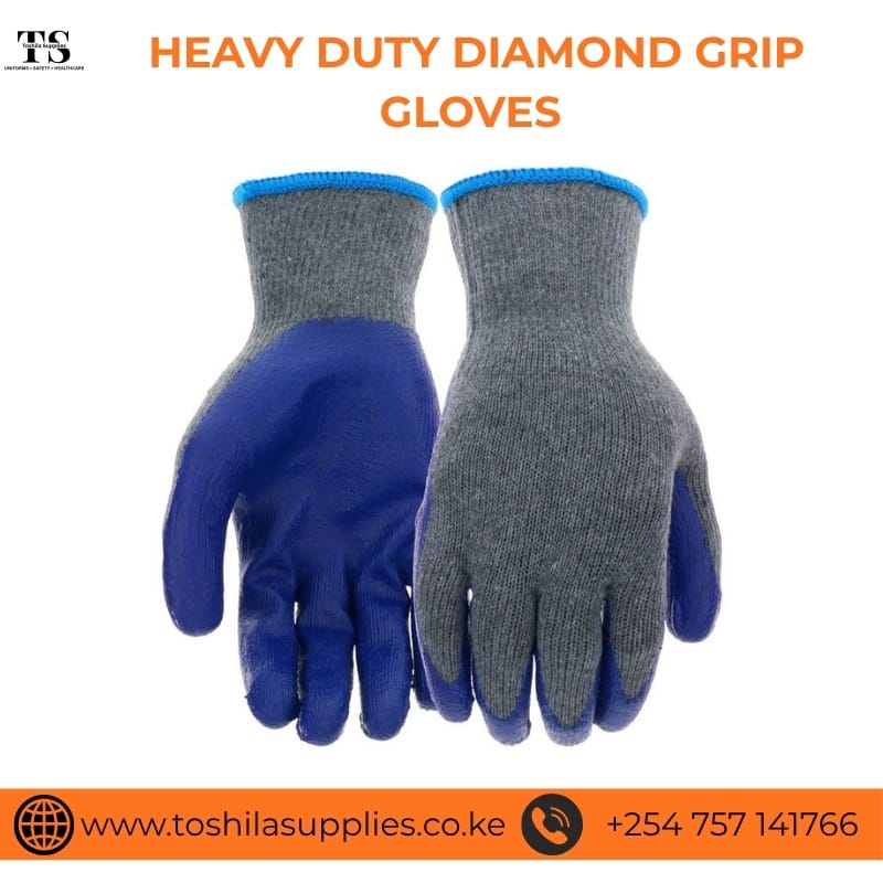Heavy duty diamond grip gloves