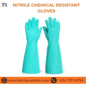 Nitrile chemical resistant gloves