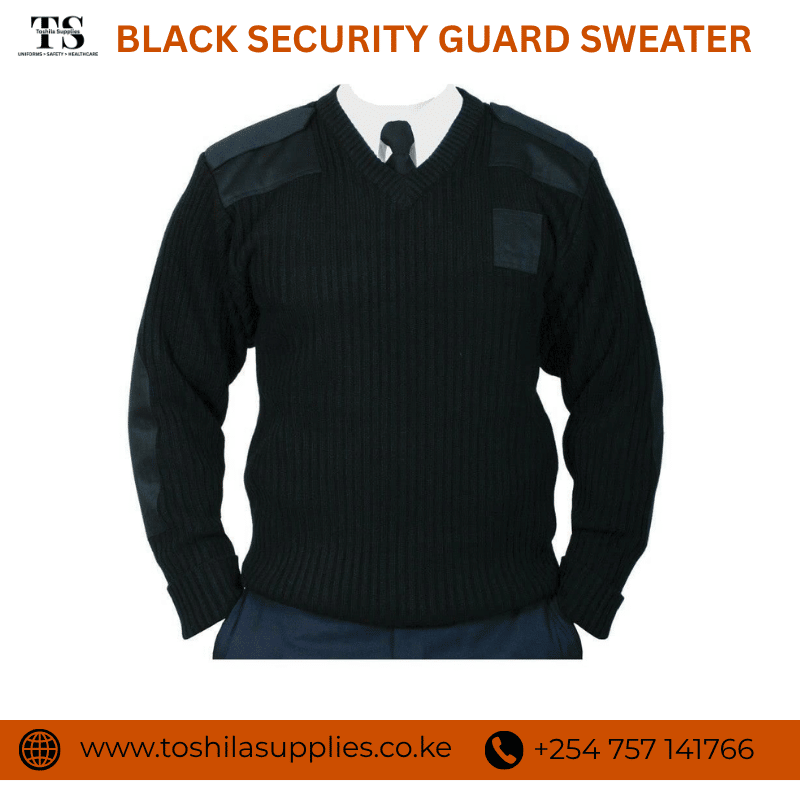 BLACK SECURITY GUARD SWEATER