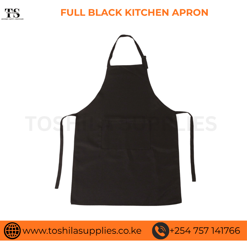 FULL BLACK KITCHEN APRON
