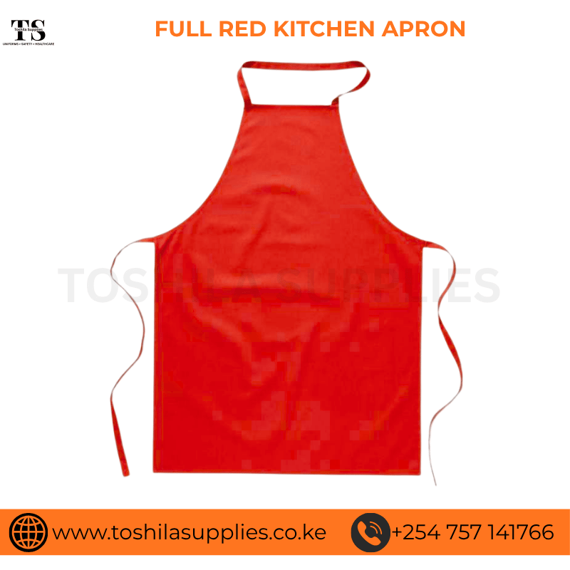 FULL RED KITCHEN APRON