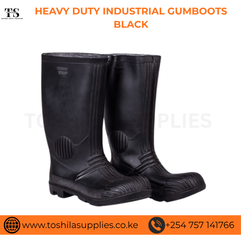 HEAVY DUTY INDUSTRIAL GUMBOOTS BLACK