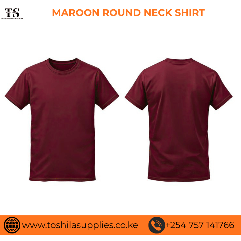 MAROON ROUND NECK SHIRT