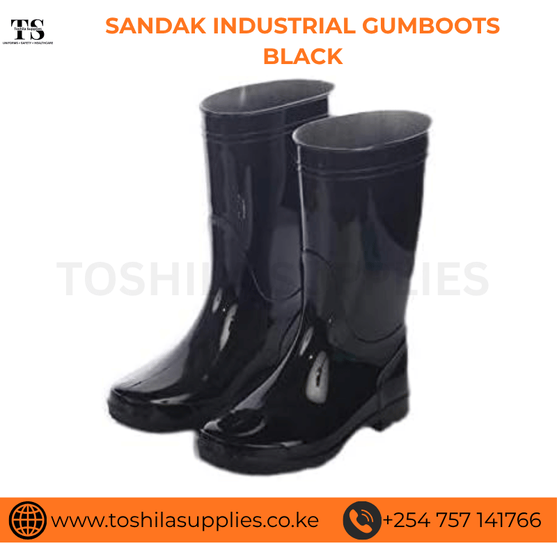 SANDAK INDUSTRIAL GUMBOOTS BLACK
