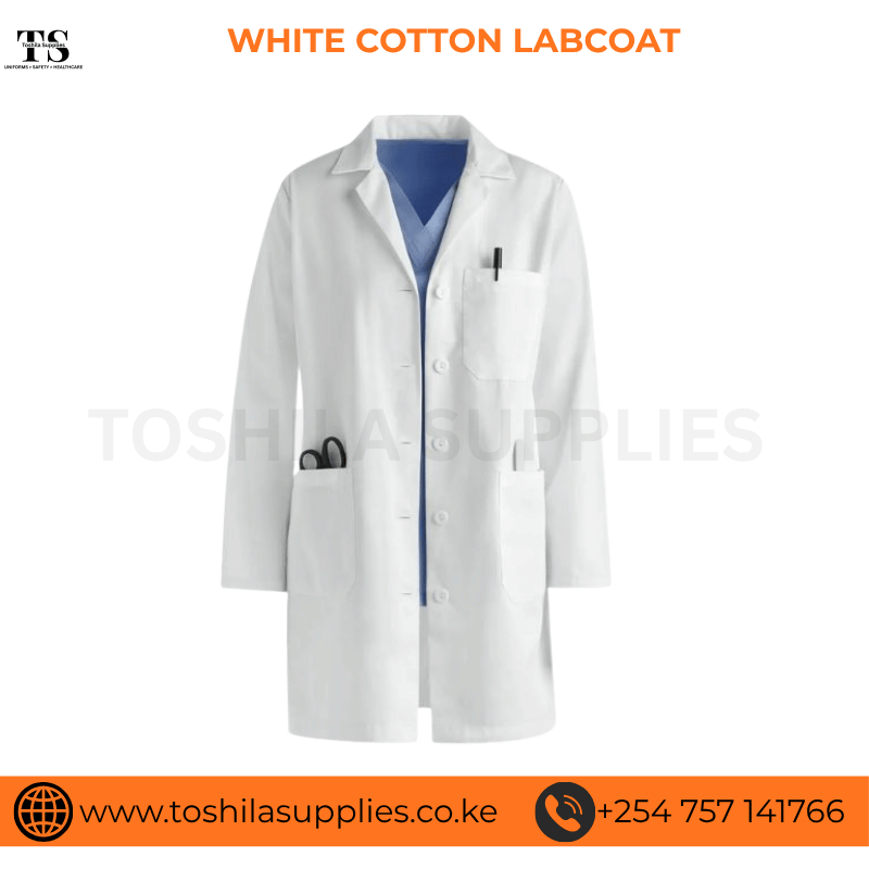WHITE COTTON LABCOAT