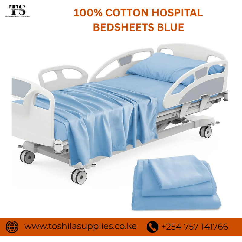 100% COTTON HOSPITAL BEDSHEETS BLUE