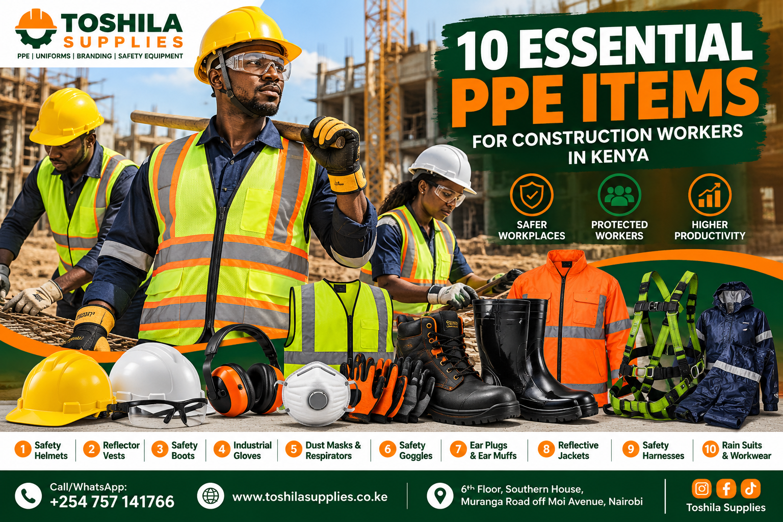 10 Essential PPE Items for Construction Workers in Kenya